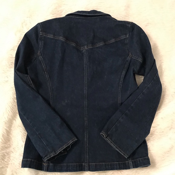 Isaac Mizrahi for Target blue jean blazer  nwot - Picture 3 of 8